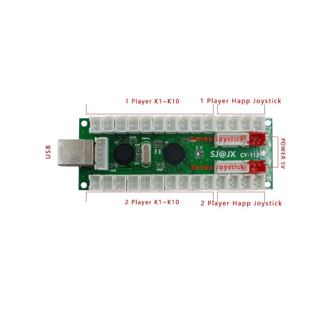 Yu-comeページ Amazon.com: Easyget Zero Delay Arcade Game USB Encoder PC to